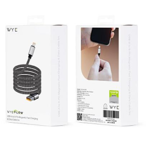 USB-A To 8-Pin Magnetic Fast Charging & Data Cable 1m