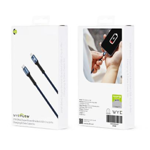 27W (Max) SuperStrand Braided USB-C To 8-Pin Charging & Data Cable 1m